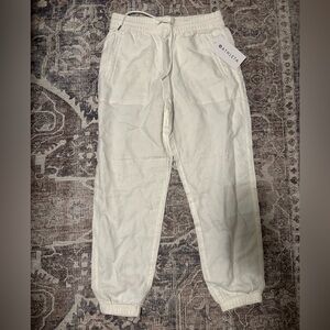 Athleta Women’s White Linen Joggers Sz S